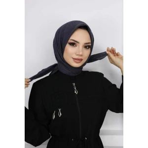 Melodi Scarf Kadın Tesettür Pratik Bambu Kraş Eşarp Antrasit