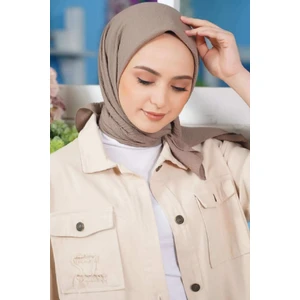Melodi Scarf Kadın Tesettür Mio Caz Eşarp Hijab Vizon