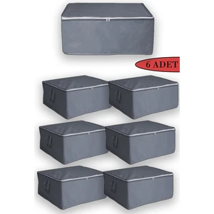 Adarya Home 6 Adet - Büyük Boy Bazaaltı ve Çekyat Hurç 64 x 45 x 22  cm  (Antrasit)