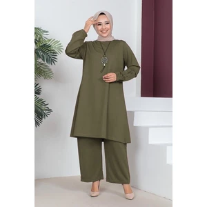 Orchid Style büyük Beden Double Örme Takım