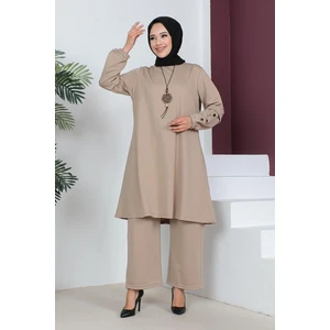 Orchid Style büyük Beden Double Örme Takım