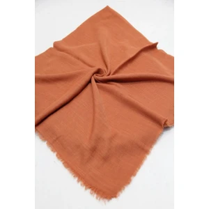 Melodi Scarf Kadın Tesettür Flamlı Eşarp Düz Flamlı Tülbent Taba