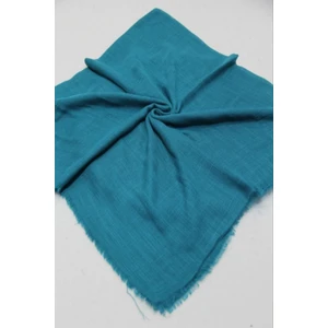 Melodi Scarf Kadın Tesettür Flamlı Eşarp Düz Flamlı Tülbent Petrrol Mavisi