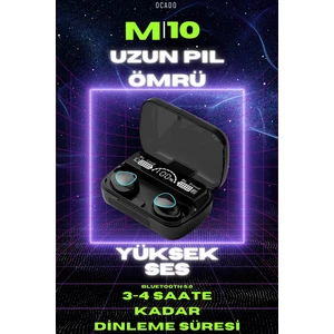 M10 Earbuds Kulakiçi Tws Bluetooth Kulaklık LED Göstergeli Powerbankli Kablosuz Wireless Kulaklık