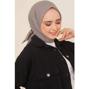 Melodi Scarf Kadın Tesettür Mio Caz Eşarp Hijab Koyu Gri
