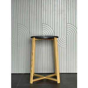 Diva Ahşap Siyah Tepsili Daphne Sehpa