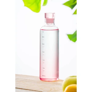 Pury Pembe Cam Su Matarası - 500 ml