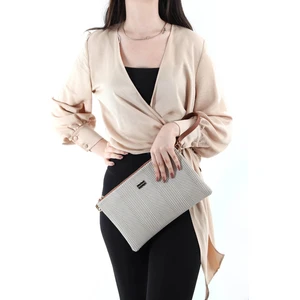 Silver Polo Bej Tek Bölmeli Kadın Portföy & Clutch SP1034