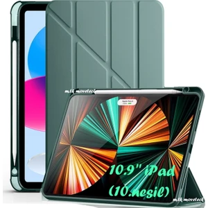 M.tk moveteck Apple İpad 11 (A16) 2025 10. Nesil 10.9 Kılıf Yumuşak Kalem Bölmeli Akıllı Uyku Modlu A2696 A2757 A3355