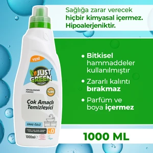 Bitkisel Çok Amaçlı Yüzey Temizleyici - Sirke Özlü -% 100 Doğal ve Etkili Temizlik (1000 Ml)