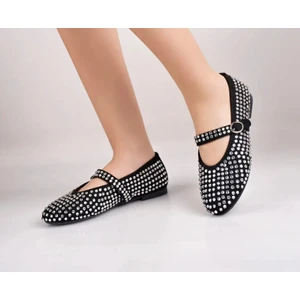 Taşlı Şık Mery Ceyn Günlük Rahat Babet