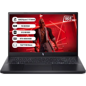 Nitro V15 NH.QSGEY.004 R7 7735HS 16GB 512GB SSD RTX4050-6GB Freedos 165Hz 15.6" Taşınabilir Bilgisayar