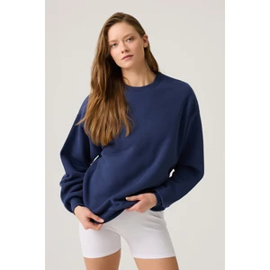 Los Ojos Lacivert Geniş Kalıp Bisiklet Yaka Sweatshirt Crew Neck