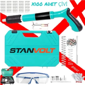 Mekanik Çivi Tabancası Beton, Ahşap ve Çelik Çivi Tabancası 100 Adet Çivi