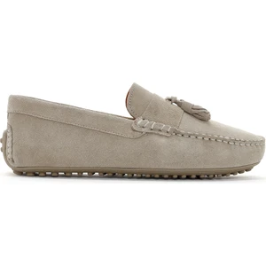 Erkek Bej Süet Deri Loafer 25SFD630510