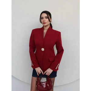 Gold Düğmeli Blazer Ceket
