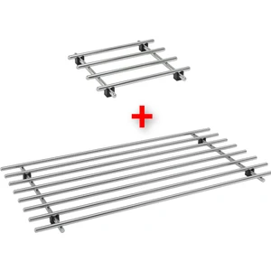 2 Adet Nihale 18X18 cm + 50X28 cm 2'li Set Tencere Tava Altlığı Metal Altlık Paslanmaz Çelik