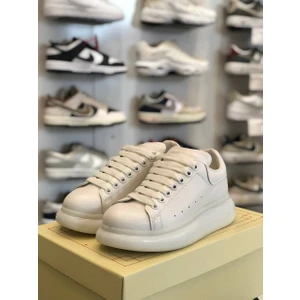 Şeffaf Taban Deri Klasik Unisex Ayakkabı Alexander Mcqueen Ithal