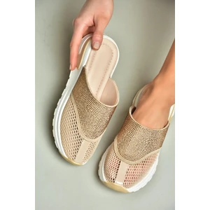 Fox Shoes U312514415 Bej File Kadın Terlik