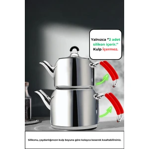 Pro Fresh & Clean Demir Çaydanlıklar Için Kulp Silikonu/ Silikon Sap 2 Adet (Kırmızı)