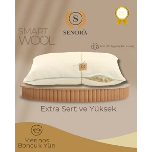 Extra Sert ve Yüksek Boncuk Yün Yastık