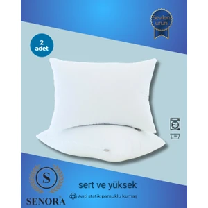 2’li Sert ve Yüksek Yastık( Pamuklu Kumaş)