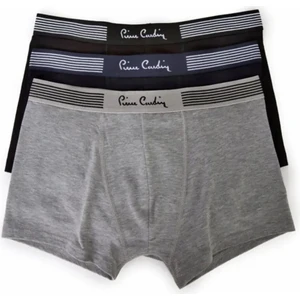 Pierre Cardin 360 Erkek Grı-Lacıvert-Sıyah Modal 3'lü Boxer