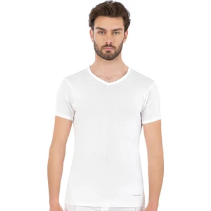 Pierre Cardin 442 Erkek Beyaz Ribana Kısa Kollu V Yaka Fanila