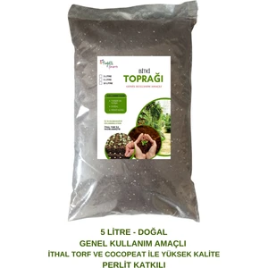 Tuğel Flowers BİTKİ TOPRAĞI (5 LİTRE) İTHAL TORF-İÇ-DIŞ MEKAN-PERLİT KATKILI
