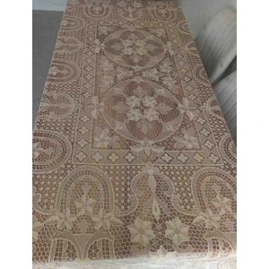 Zeyno Çeyiz Zeynoceyiz Dantel Anglez Masa Örtüsü 160 x 220  cm  Bej Renk