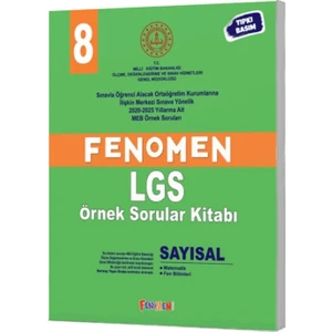 Fenomen Yayınları   (Sınıf: 8)  Meb Sayısal Örnek Sorular