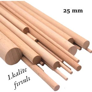Değerli Hobi Ahşap Kavele Çıta Çubuk Kavela Kayın  30 cm 25 mm 4 Adet