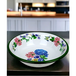 24 cm Emaye Kase , Çukur Tabak, Salata Tabak, Cips Tabak