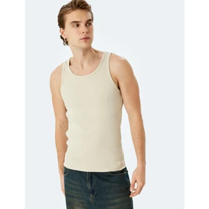 Bisiklet Yaka Slim Fit Kolsuz Basic Atlet