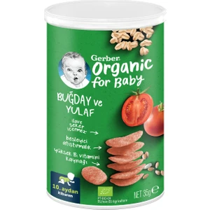 Organik Buğday ve Yulaflı Domates Havuç ve Soğanlı Bebek ve Küçük Çocuk Atıştırmalığı 35 gr