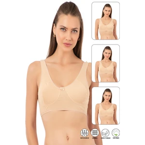 Özkan 0564 3'lü Paket Ribana Boş Kap Balensiz Yarım Sütyen