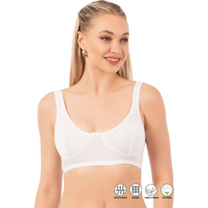 Özkan Underwear 0564 Kadın Pamuklu Ribana Boş Kap Desteksiz Telsiz Balensiz Kalın Askılı Yarım Atlet Sütyen