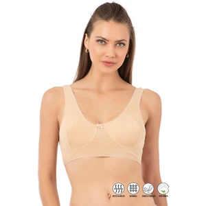 Özkan Underwear 0564 Kadın Pamuklu Ribana Boş Kap Desteksiz Telsiz Balensiz Kalın Askılı Yarım Atlet Sütyen