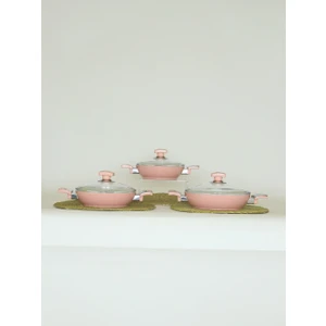 6 Parça Seramik Omlet Set Pembe
