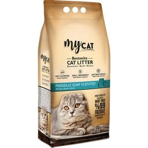 Mycat Marselia Sabun Kokulu Topaklaşan Bentonit Kedi Kumu 10LT
