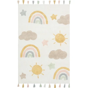 Eko Halı Cotton Bone CBN10 Multy Xxw Yuvarlak Yıkanabilir Kaymaz Tabanlı Natural Pamuk Çocuk Halısı