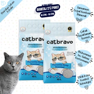 Cat Bravo Catbravo Aktif Topaklanan Marsilya Sabunuı Kokulu Kedi Kumu 10 Lt x 2 Adet