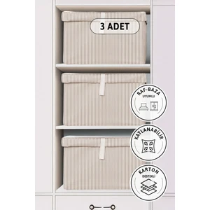 Kapaklı Mega 3'lü Hurç 60X40X30 - Kahverengi