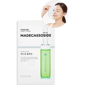 Hassas ve Kuru Ciltler İçin Madecassoside İçerikli Yaprak Maske Mascure Rescue Solution Sheet Mask