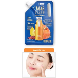 Aydınlatıcı Vegan Uyku Maskesi 10g Talks Vegan Squeeze Pocket Sleeping Mask(Skin Fitness)