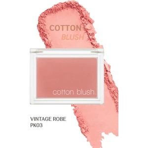 Gün Boyu Kalıcı, Ciltle Bütünleşen, Kadife Dokulu Topaklanmayan Allık Cotton Blusher (Vintage Robe)