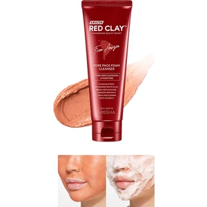 Yağlanma Gözenek Karşıtı Kırmızı Kil İçeren Yüz Yıkama Köpüğü Amazon Red Clay Pore Pack FoamCleanser