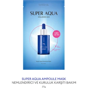 10 Farklı Hyalüronik Asit Kompleksi İçeren Nemlendirici Yaprak Maske Super Aqua Ampoule Mask
