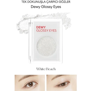 Nemli Bitiş ve Işıltılı Görünüm Sunan Göz Farı M Dewy Glossy Eyes (White Beach)
