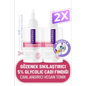 Cadı Fındığı 5% Glikolik Salisilik Asit Aydınlatıcı Vegan Temizleyici Tonik 2'li Paket